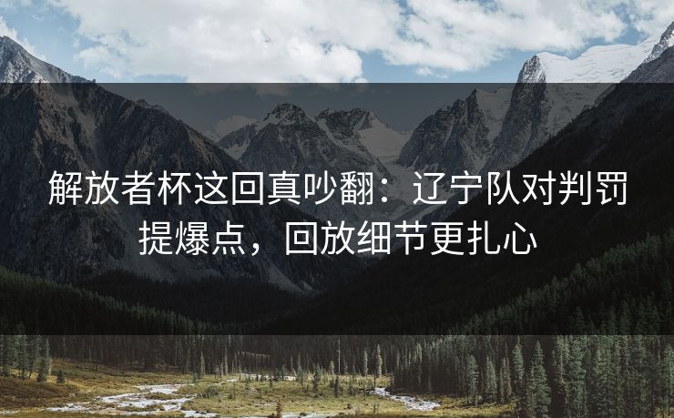 解放者杯这回真吵翻：辽宁队对判罚提爆点，回放细节更扎心